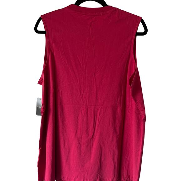 Torrid Women's Deep Pink Vintage Cotton Jersey High Neck Tank - Size 0 - NWT - Picture 5 of 8